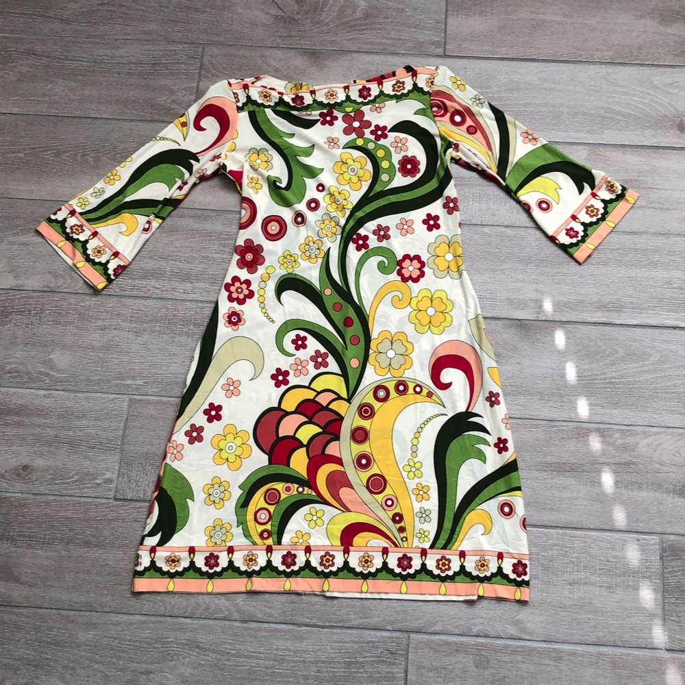 Women’s dress size 2 Morgan McFeeters Colorful Floral Long Sleeve Dress